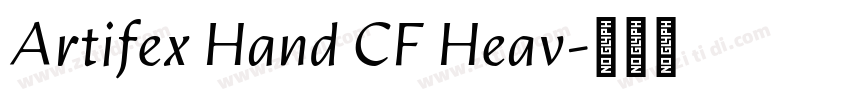 Artifex Hand CF Heav字体转换